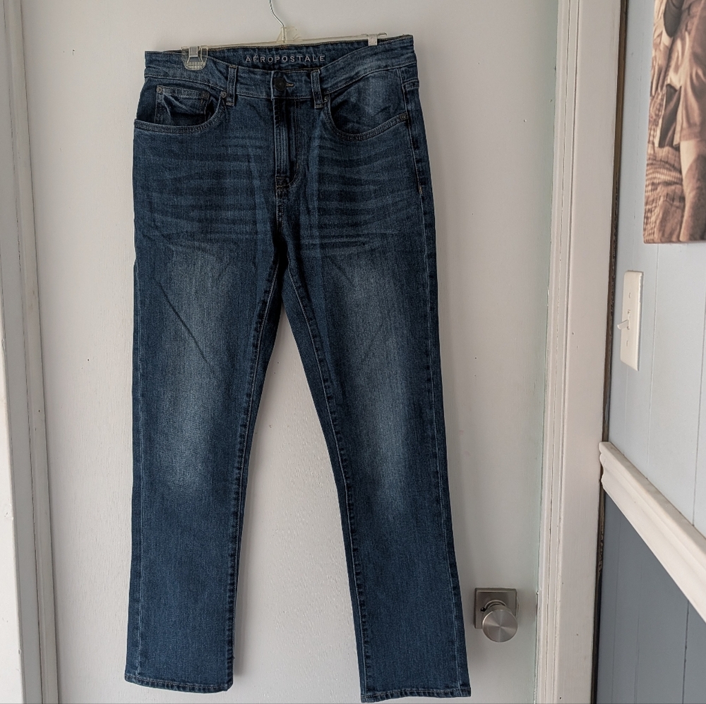 Aeropostale Woman's Medium Blue Straight Jeans